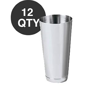 Click here to buy DOZEN - 26 oz STAINLESS STEEL COCKTAIL SHAKER WHOLESALE QTY by overstockedkitchen.