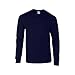 Gildan Mens Plain Crew Neck Ultra Cotton Long Sleeve T-Shirt