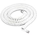 The VoIP Lounge 25 Foot Long White Handset Receiver Curly Coil Phone Cord for Panasonic KXT KXDT KXNT Series