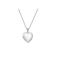 Sterling Silver Embossed Heart Locket Necklace, 18"