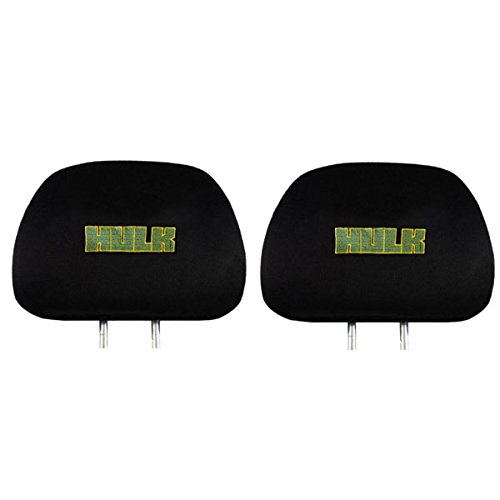 Two Officially Licensed Marvel Universal Fit Headrest Covers - The Incredible Hulk