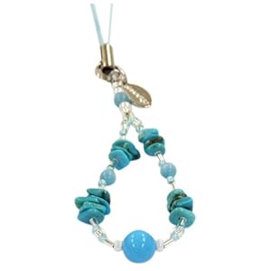 【クリックで詳細表示】choose STRAP COLLECTION 天然石 サザレスカラー ストラップ2 (ブルー) FK01BL