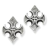Sterling Silver Gothic Post Earrings - JewelryWeb