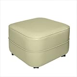 IMAGE OF Square Extra Large Ottoman Material: Vinyl - Black
