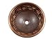 Self-Rimming Flower & Vine Design Copper Sink LUX-CSB1227: 15 3/4