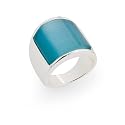 Turquoise Band Costume Jewellery Fashion Ring. Medium, letter N, 17mm