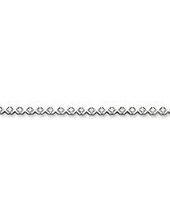 14K White Gold Holds 26 2.9mm Stones 2.6ct Hugs & Kisses Tennis Bracelet Mo