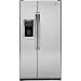 GE GSCS3KGYSS 22.7 cu. Ft. Side-by-Side Refrigerator with Water and Ice Dispenser - Stainless Steel