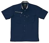 KURODARUMA(クロダルマ) MiracleCare(ミラクルケア) 形状記憶加工 吸汗 速乾 ソフトタッチ 半袖シャツ ネイビー S