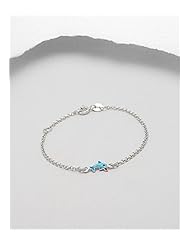 Dolphin Colored Enamel Bracelet In 92.5 Sterling Silver