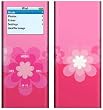 Retro Pink Flowers - Apple iPod nano 2G (2nd Generation) 2GB/ 4GB/ 8GB Protector Skin Decals - Faceplate Stickers