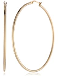 18k Gold 2mm 2" Click-Top Round Hoop Earrings