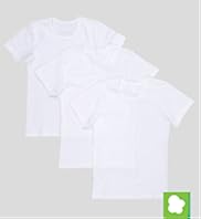 3 Pure Cotton Short Sleeve Plain Vests