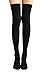 AM Landen Black Cotton Thigh High Socks Over Knee Socks Women's Long Socks(Small)