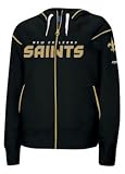 Reebok New Orleans Saints Youth Black Captain Full Zip Hoody Jacket