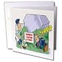 Londons Times Funny Society Cartoons - Beware Of Litigation Attorney - Greeting Cards-6 Greeting Cards with envelopes