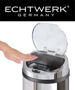 Echtwerk Design Edelstahl Abfalleimer