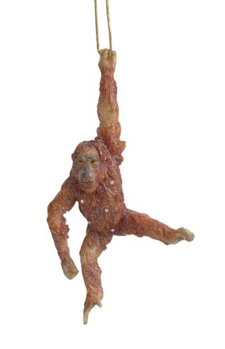 December Diamonds Zoology Collection Rhinestoned Orangutan Ornament-Sparkles on your Tree!