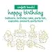 Stretchy Shapes Shaped Rubber Bands Bracelets 24Pack Happy Birthday