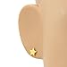 Pair Stainless Steel Gold-tone Color Post Stud Earrings Circle Star Triangle Square