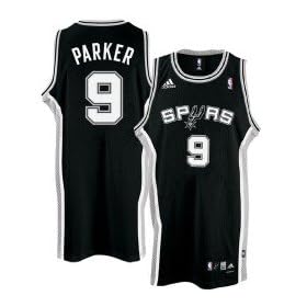 adidas San Antonio Spurs #9 Tony Parker Black Road Swingman Basketball Jersey