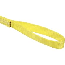 Mazzella EE4 Polyester Web Sling, Eye-and-Eye, Yellow, 4 Ply, Flat Eyes, Vertical Load Capacity