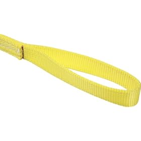 Mazzella EE4-901 Polyester Web Sling, Eye-and-Eye, Yellow, 4 Ply, 15' Length, 1" Width, 6" Flat Eyes, 6200 lbs Vertical Load Capacity