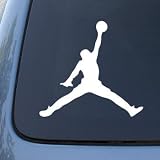 MICHAEL JORDAN AIR - Vinyl Car Decal Sticker #A1624 | Vinyl Color: White