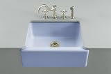 Kohler K-6573-5U-6 Alcott Apron-Front, Undercounter Kitchen Sink with Five-Hole Oversized Faucet Drilling, Skylight