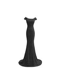 Sexy Lace Off the Shoulder Short Polyester/Satin Mermaid Evening Dress 