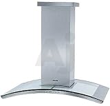 Miele DA5190W 36' Wall Mount Chimney Hood with 625 CFM Internal Double Sided Blower, 4 Speeds, Delayed Shut-Down and Dimmable Halogen Lamps