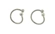 Twisted Stainless Steel Lip Labrets with Crystals - 3mm Ball Ends - 11mm Diameter - Sold as a Pair