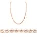 AugustinaJewelry Single Strand 22 Inch 6-7mm pink Oval Shape Freshwater Cultured Pearl Necklace