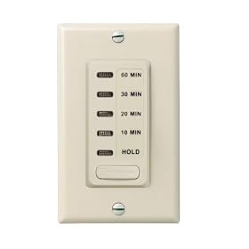 Intermatic EI210LA 10/20/30/60 Electronic In-Wall Countdown 1800-Watt Timer, Light Almond