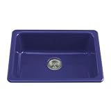 Kohler K-6585-30 Iron/Tones White/Color Undermount - Single Bowl Kitchen Sink - Iron Cobalt