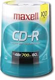 CD-R Disk, 48X, Branded, 100/Spindle Pack MAX648200