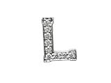 Diamond Block Initial Letter L Pendant, 18k Gold