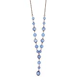 Jewel Tone Channels Sapphire Hues Y Style Necklace