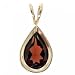 New Red Pear Shape Garnet Yellow Gold 10K Pendant