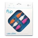 Flip USB Cables for Flip Camcorders (Pink, Orange, White)