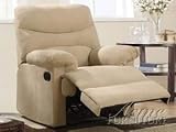 Microfiber Rocker Recliner in Beige by Acme Furniture