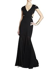 Sexy V-neck Nylon/Rayon/Spandex Backless Club Dress/Evening Dress/Maxi Dress 