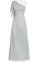 One Shoulder Chiffon Evening Dress/Homecoming Dress/Bridesmaid Dress/Prom Dress/Party Dress/Wedding Dress 