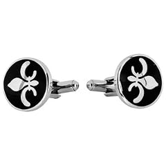 Fleur De Lis Manschettenkn�pfe aus Edelstahl in Pr�sentationsbox