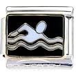 Swimmer Italian Charm