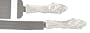 Hortense B. Hewitt Wedding Accessories, Cake and Knife Serving Set, Hearts and Ribbons