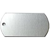 RMP Stamping Blanks, 1 X 2 Inch Dog Tag , w/ One Hole, Aluminum .063 Inch (14 Ga.) - 50 Pack