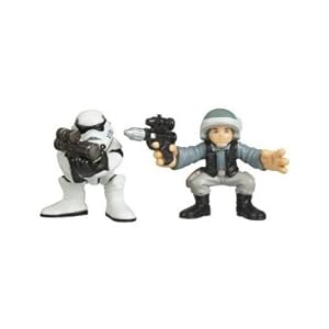 Star Wars 2009 Galactic Heroes 2-Pack Stormtrooper and Blockade Rebel Trooper