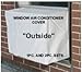 Window Air Conditioner Covers - To keep out cold drafts - Outside Window/thru Wall Cover - 24W, 21H, 21D - GRAY
