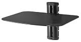 Peerless ESHV20-S1 Single AV Wall Shelf with Glass (Black)